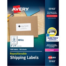 Avery&reg; Shipping Labels - Sure Feed - Repositionable
