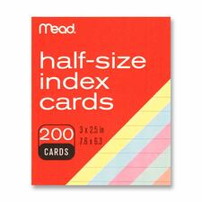 Mead Printable Index Card