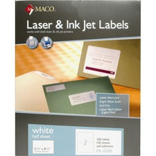 MACO White Laser/Ink Jet Internet Shipping Label