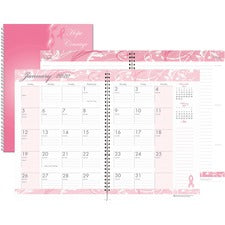 House of Doolittle BCA Pink Cover Monthly Wirebound Journal