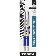 Zebra Pen BCA F-301 Stainless Steel Ballpoint Pens