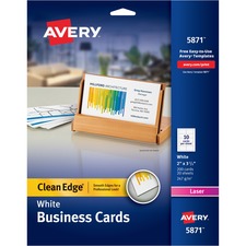 Avery&reg; Clean Edge Laser Print Business Card