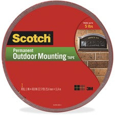 Scotch Exterior Weather-Resistant Double-Sided Tape with Red Liner
