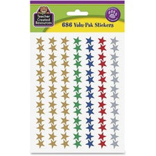 Teacher Created Resources Valu-Pak Foil Stars Sticker