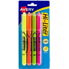 Avery&reg; Hi-Liter Pen-Style Highlighters - SmearSafe
