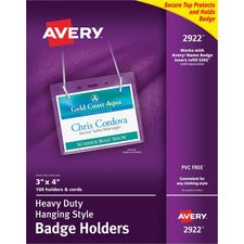 Avery&reg; Heavy-duty Secure Top Badge Holders - Hanging Style