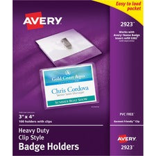 Avery&reg; Heavy-Duty Badge Holders - Clip Style