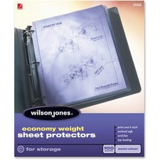 Wilson Jones Economy Weight Top-Loading Sheet Protectors