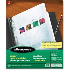 Wilson Jones Super Heavy Weight Top-Loading Sheet Protectors