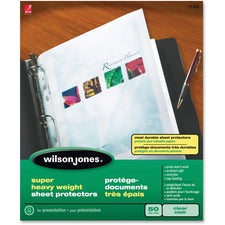 Wilson Jones Super Heavy Weight Top-Loading Sheet Protectors