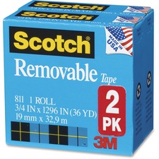 Scotch 3/4"W Removable Tape