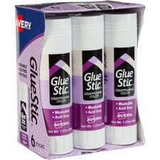 Avery&reg; Glue Stic - Disappearing Color - Washable, Nontoxic