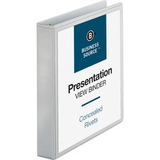 Business Source Round Ring Standard View Binders