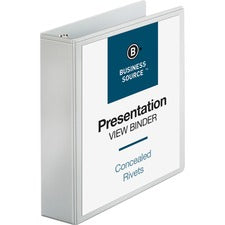 Business Source Round Ring Standard View Binders