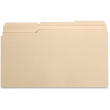 Business Source 1/3 Cut 1-ply Top Tab Manila Folders