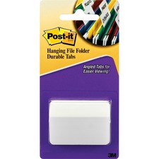 Post-it&reg; Angled Durable Tabs, 2" x 1.5", White