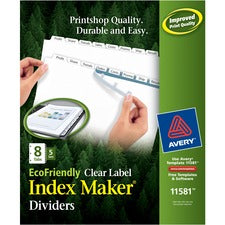 Avery&reg; Print & Apply Label EcoFriendly Dividers - Index Maker Easy Apply Label Strip