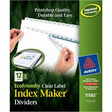 Avery® Print & Apply Label EcoFriendly Dividers - Index Maker Easy Apply Label Strip