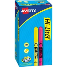 Avery&reg; Hi-Liter Pen-Style Highlighters - SmearSafe