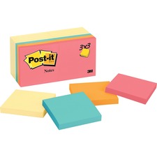Post-it&reg; Notes Original Notepads - Canary Yellow and Cape Town Color Collection