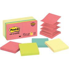 Post-it&reg; Pop-up Notes - Cape Town Color Collection and Canary Yellow
