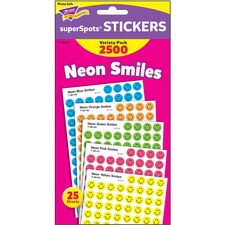 Trend superSpots Neon Smiles Stickers Variety Pack