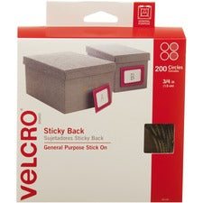 VELCRO Brand Sticky Back 3/4in Circles Beige 200 ct