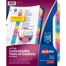 Avery&reg; Ready Index Binder Dividers - Customizable Table of Contents