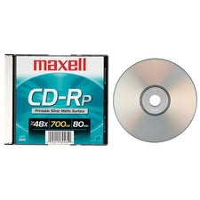 Maxell CD-Rpro CD Recordable Media - CD-R - 48x - 700 MB - 1 Pack Slim Jewel Case