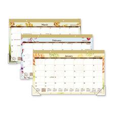 Day Runner SK1791G Watercolors Desk Pad Calendar