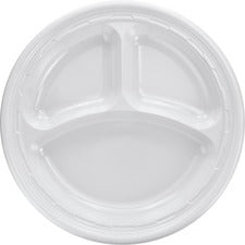 Dart 3-sect Disposable Plastic Dinnerware Plate
