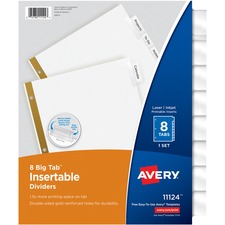 Avery&reg; Big Tab Insertable Dividers - Reinforced Gold Edge