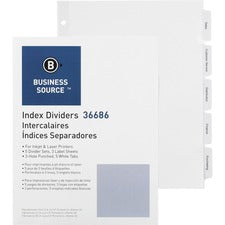 Business Source Punched Tabbed Laser Index Dividers
