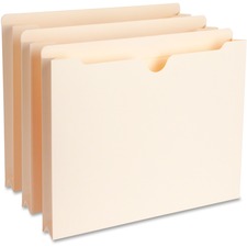 Business Source Full Height Sides Manila File Pockets