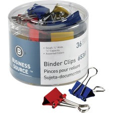 Business Source Colored Fold-back Binder Clips