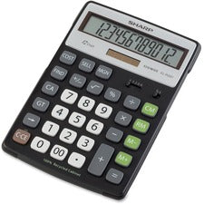 Sharp Calculators EL-R297BBK 12-Digit Extra Large Desktop Calculator