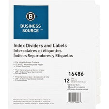 Business Source Customize 12-Tab Index Dividers