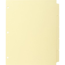 Business Source Mylar-reinforced Plain Tab Indexes