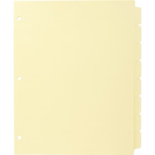 Business Source Mylar-reinforced Plain Tab Indexes