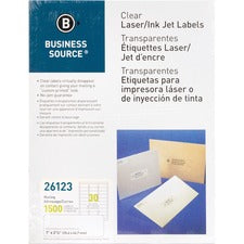 Business Source Clear Laser Print Mailing Labels