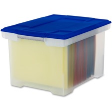 Storex Plastic File Tote Storage Box