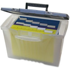 Storex Plastic Portable File Box