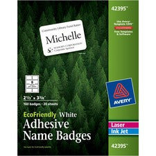 Avery® EcoFriendly Adhesive Name Badge Labels