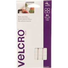 VELCRO Brand White Tac Putty 1/2in Squares. White . 84 ct.