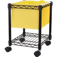 Lorell Compact Mobile Wire Filing Cart