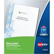 Avery® Recycled Sheet Protectors - Acid-free, Archival-Safe, Top-Loading