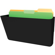 Deflecto Sustainable DocuPocket Letter Black-1 Pocket 50% Recycled Content