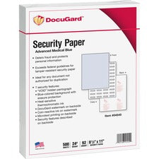 DocuGard Advanced Security Paper for Printing Prescriptions & Preventing Fraud, 7 Features