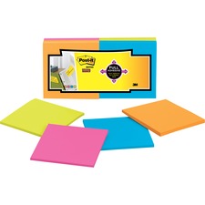 Post-it&reg; Super Sticky Full Adhesive Notes - Rio de Janeiro Color Collection