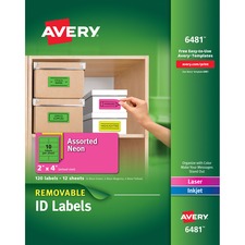 Avery&reg; Neon Multipurpose Labels